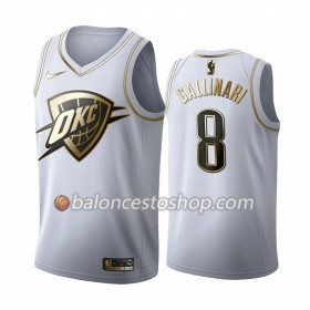 Camiseta Hombre NBA Oklahoma City Thunder Danilo Gallinari 8 2019-20 Nike Blanco Golden Edition Swingman
